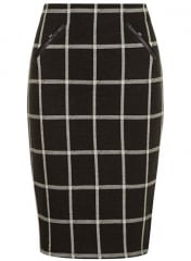 Black check skirt at Dorothy Perkins