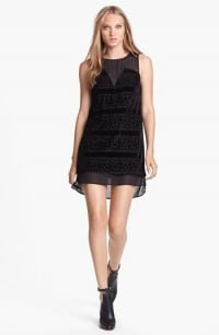 Black chiffon shift dress by ASTR at Nordstrom