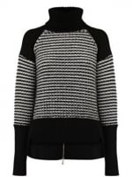 Black contrast sleeve turtleneck by Karen Millen at House of Fraser