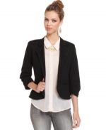 Black cropped blazer by Bar III at Macys