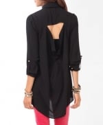 Black cutout shirt from Forever 21 at Forever 21