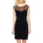 Black dress with sheer top at JC Penney at JC Penney