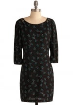 Black floral dress from ModCloth at Modcloth