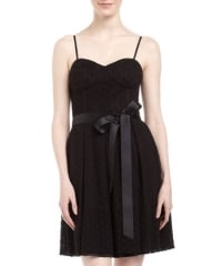 Black lace bustier dress by Isaac Mizrahi at Last Call