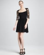 Black lace dress by Erin Fetherston at Neiman Marcus