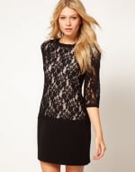 Black lace mini dress from ASOS at Asos