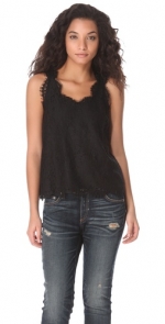 Black lace top by Joie at Shopbop