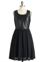 Black leather dress from Modcloth at Modcloth