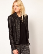 Black leather jacket from ASOS at Asos