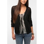 Black mesh cardigan from Urban Outfitters at Urban Outfitters