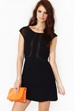 Black mesh panel dress at Nasty Gal at Nasty Gal