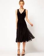 Black midi dress at Asos