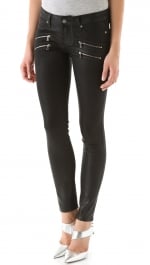 Black pants with double zip pockets at Shopbop