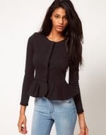 Black peplum jacket from ASOS at Asos