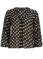 Black polka dot blouse at Dorothy Perkins at Dorothy Perkins