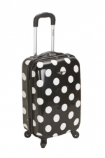 Black polka dot carry on bag at Amazon