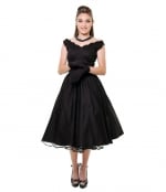 Black scalloped dress on Glee at Unique Vintage