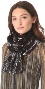 Black sequin scarf by Rachel Zoe at Shopbop