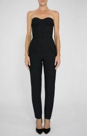 Black strapless jumpsuit at Colton Dane