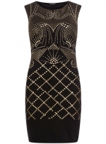 Black stud print dress from Dorothy Perkins at Dorothy Perkins