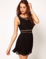 Black studded dress at Asos