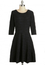 Black textured dress at Modcloth