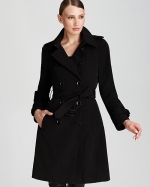 Black trench coat from Bloomingdales at Bloomingdales