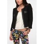 Black tweed jacket from Urban Outfitters at Urban Outfitters