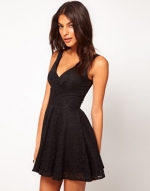 Black vneck dress like Elenas at Asos