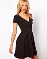 Black wrap dress from ASOS at Asos