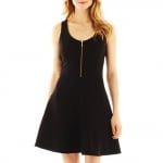 Black zip front dress at JC Penney at JC Penney