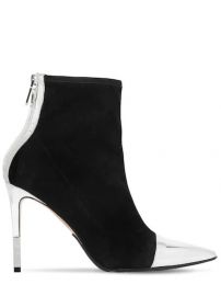 Blair Suede & Metallic Ankle Boots by Balmain at Luisaviaroma