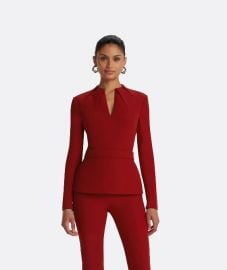 Blanca Azalea Red Top Maison Safiyaa USA at Safiyaa