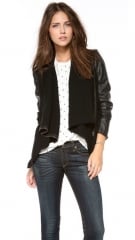 Blank Denim Vegan Leather andamp Ponte Jacket at Shopbop