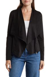 Blank NYC Faux Leather Drape Front Jacket at Nordstrom Rack