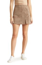 Blank NYC Real Suede Mini Skirt in French Taupe at Nordstrom Rack