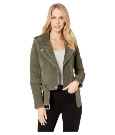 Blank NYC Suede Moto Jacket in Herb  com at Zappos