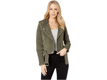 Blank NYC Suede Moto Jacket in Herb at Zappos