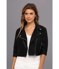 Blank NYC Vegan Leather Crop Jacket in Black Black at Zappos