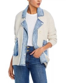 BlankNYC Last Call Mixed Media Cardigan at Bloomingdales