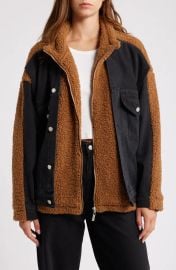 Blanknyc Faux Shearling Denim Trucker Jacket at Nordstrom Rack