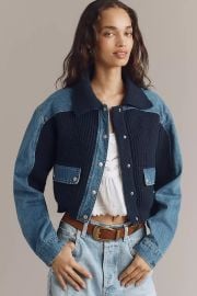 Blanknyc Moving Up Denim Sweater Jacket at Anthropologie
