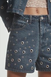 Blanknyc Silver Dreams Denim Shorts at Anthropologie