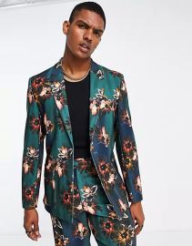 Blazer by ASOS Relaxed suit jacket in floral print at ASOS