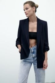 Blazer with Rolled Up Sleeves at Zara