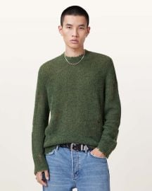 Bleaker Crew Neck Jumper MILO GREEN ALLSAINTS US at All Saints