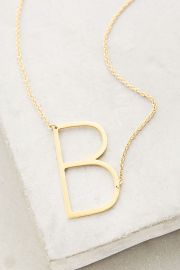 Block Letter Monogram Necklace at Anthropologie