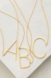 Block Letter Monogram Necklace at Anthropologie