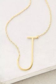 Block Letter Monogram Necklace at Anthropologie