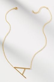 Block Letter Monogram Necklace by Anthropologie at Anthropologie